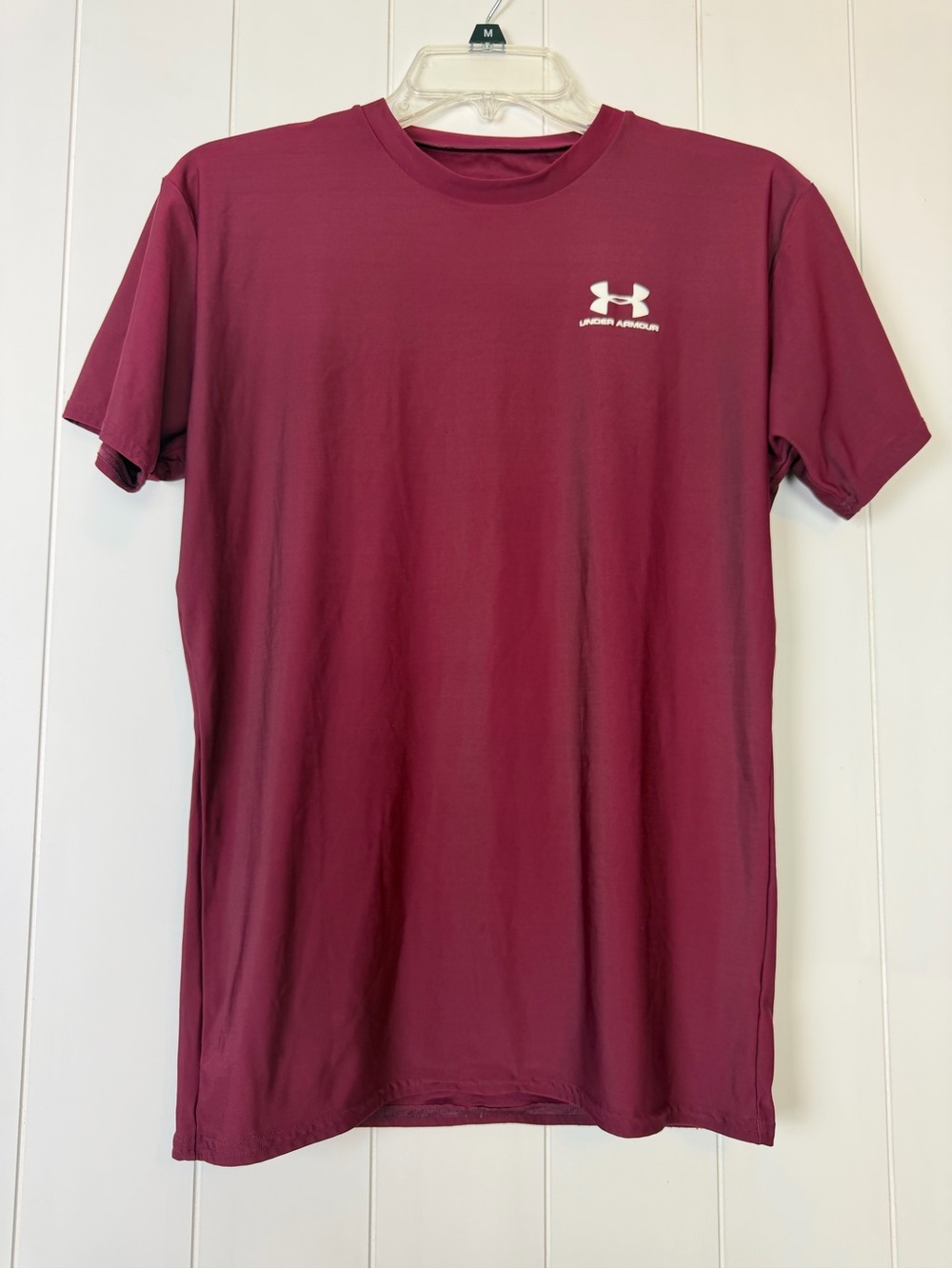 Under Armour HeatGear Compression T-Shirt Size Womens XL Maroon Short Sleeve
